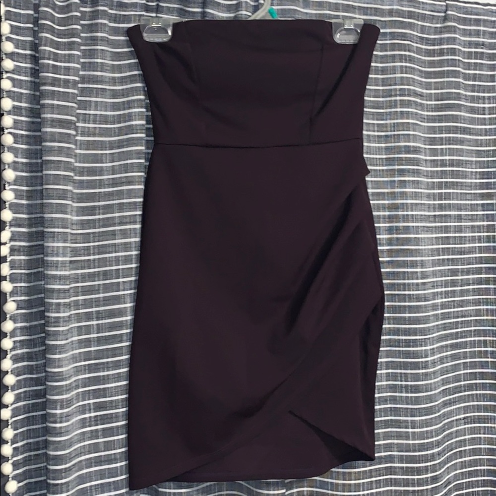 Dark purple bodycon dress